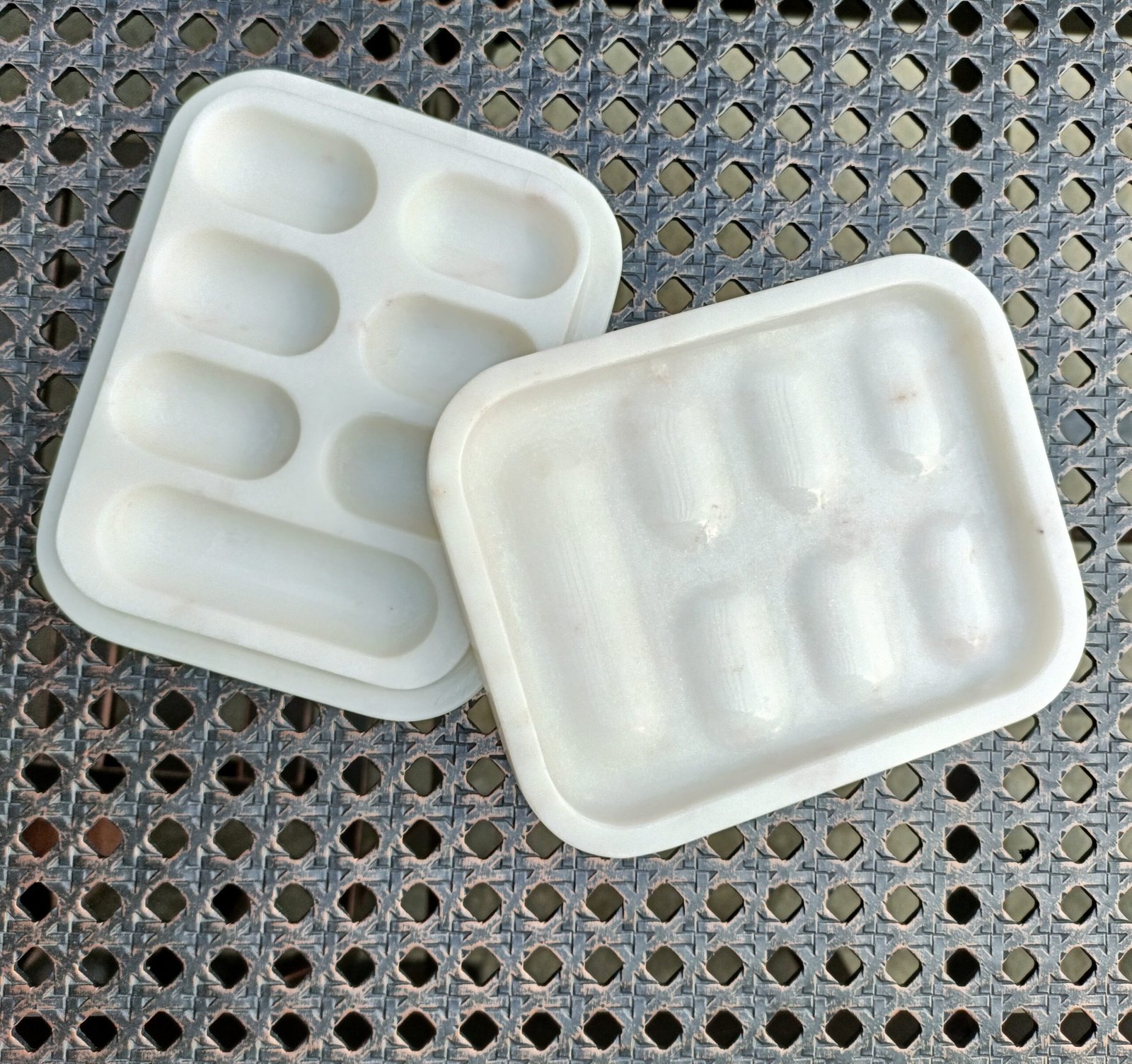 MINI Marble Pill Box – Off-White Stone Luxury Organizer - Image 10