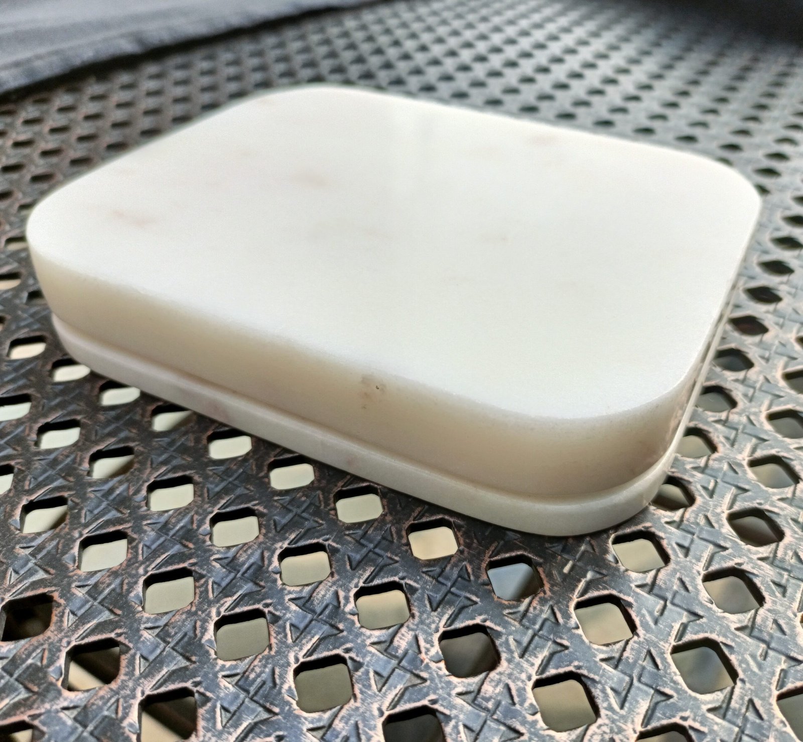 MINI Marble Pill Box – Off-White Stone Luxury Organizer - Image 9