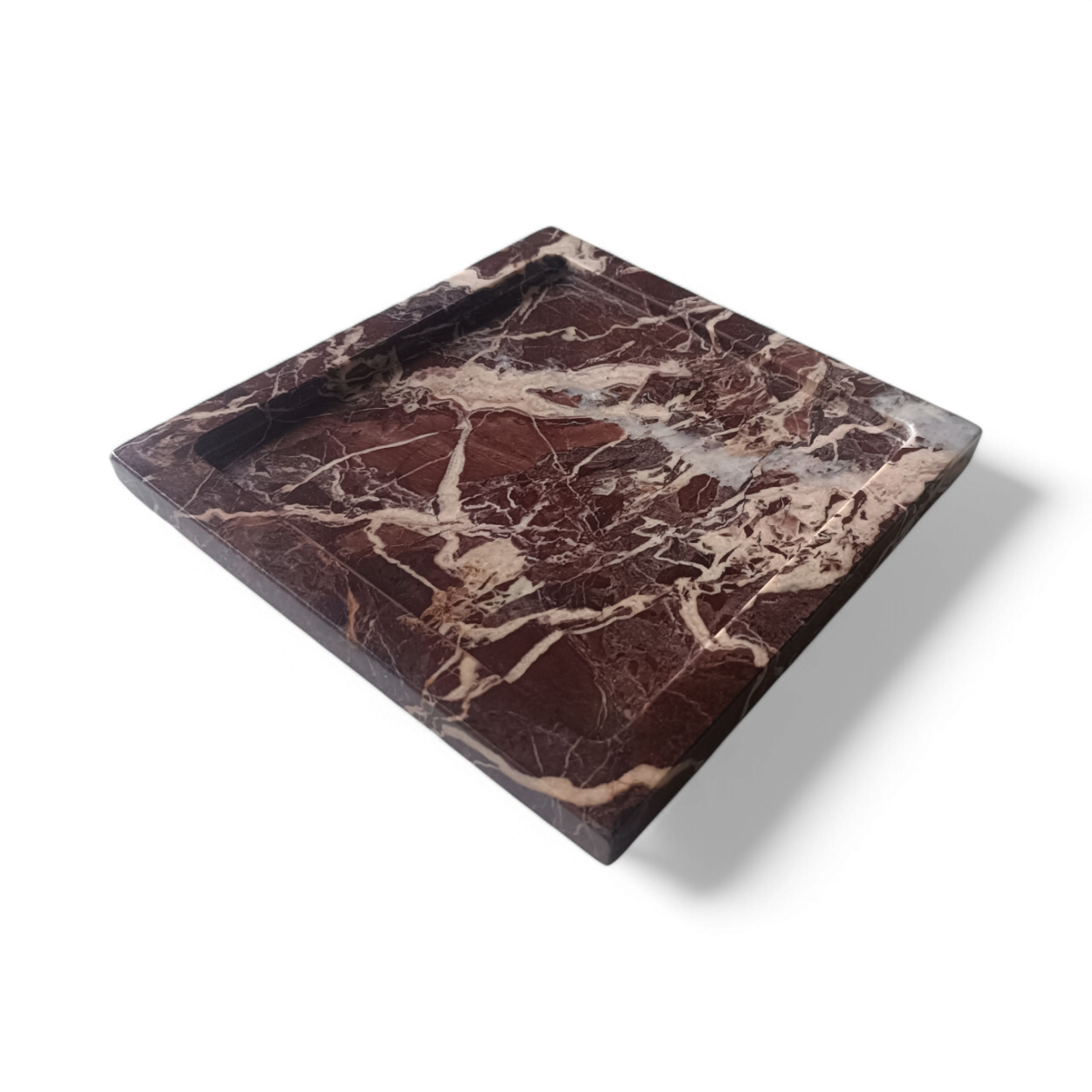 Cherry Stone Marble Serving Tray – 7 Inch Square - Image 4