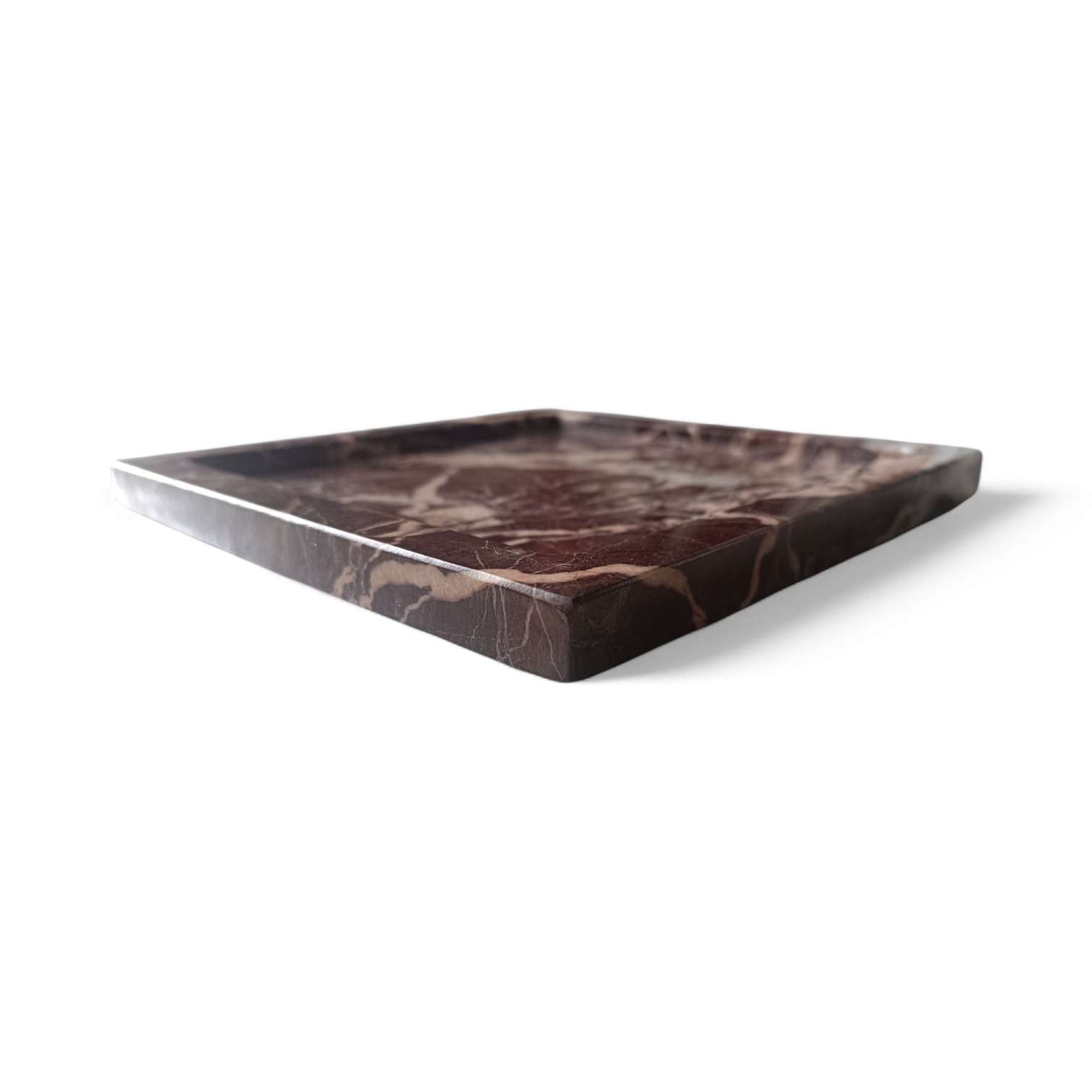 Cherry Stone Marble Serving Tray – 7 Inch Square - Image 5