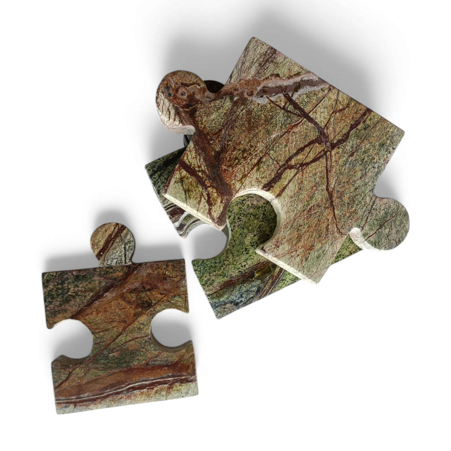 Rainforest Marble Puzzle Coasters – Set of 6 (4x4 Inch) - Image 6
