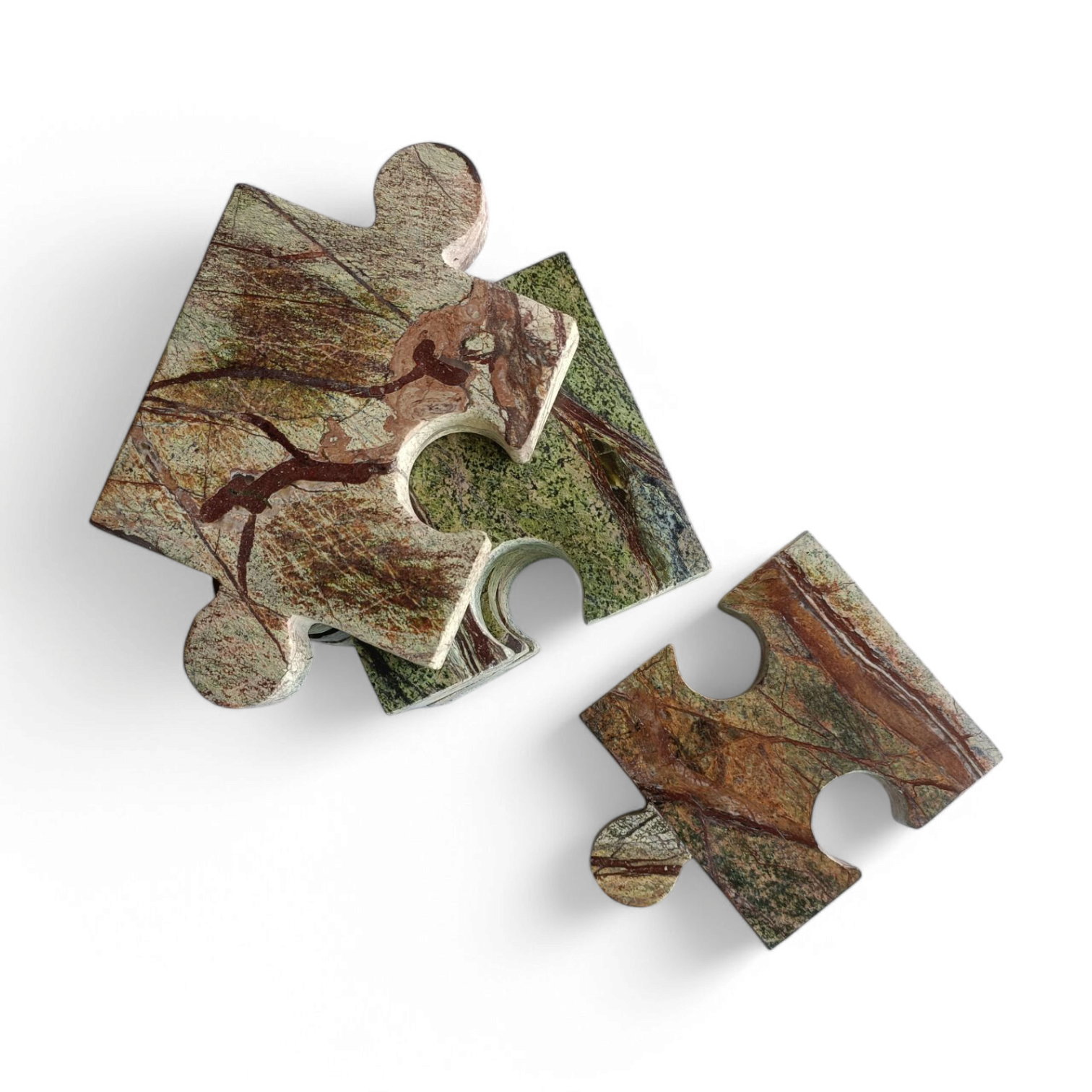 Rainforest Marble Puzzle Coasters – Set of 6 (4x4 Inch) - Image 4