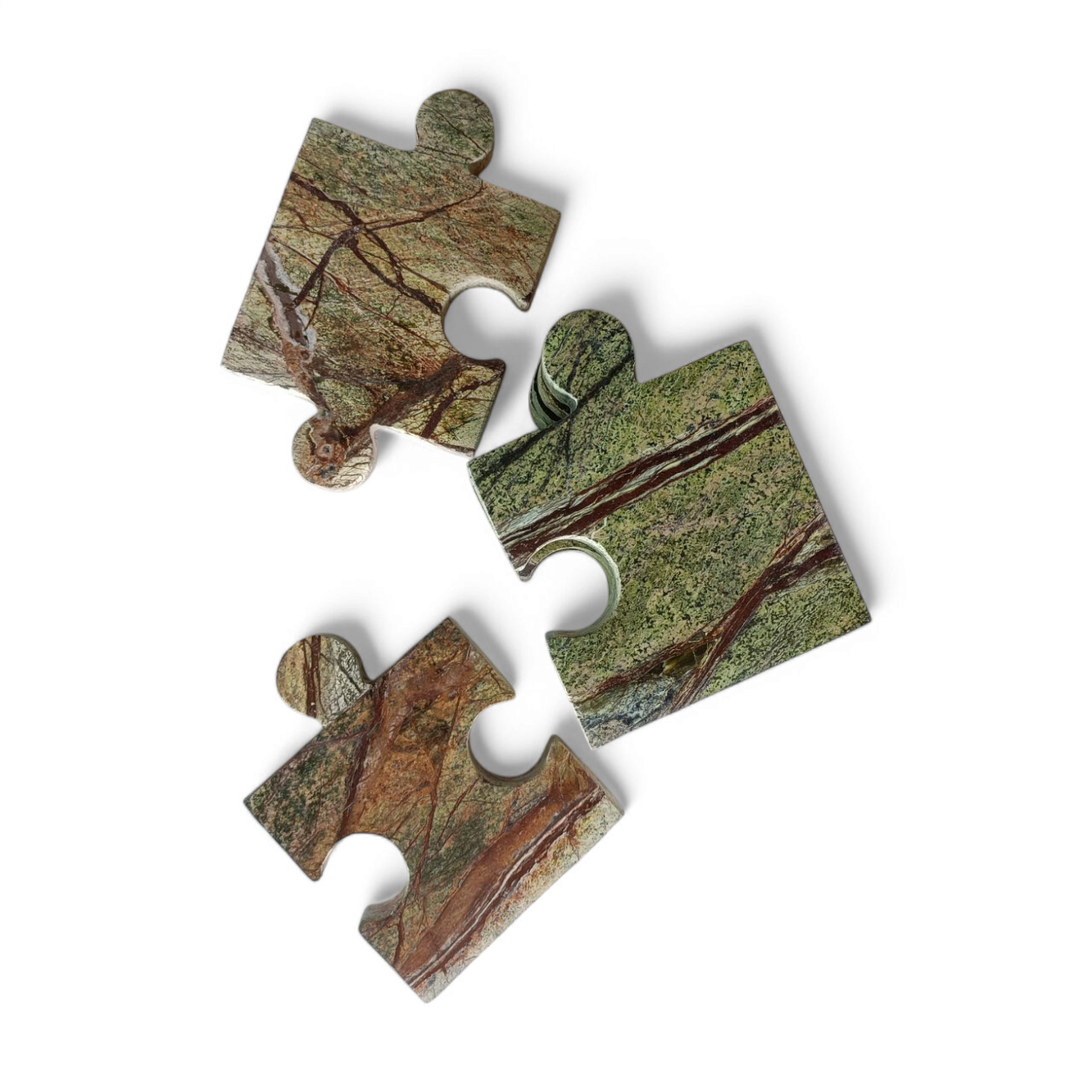 Rainforest Marble Puzzle Coasters – Set of 6 (4x4 Inch) - Image 5
