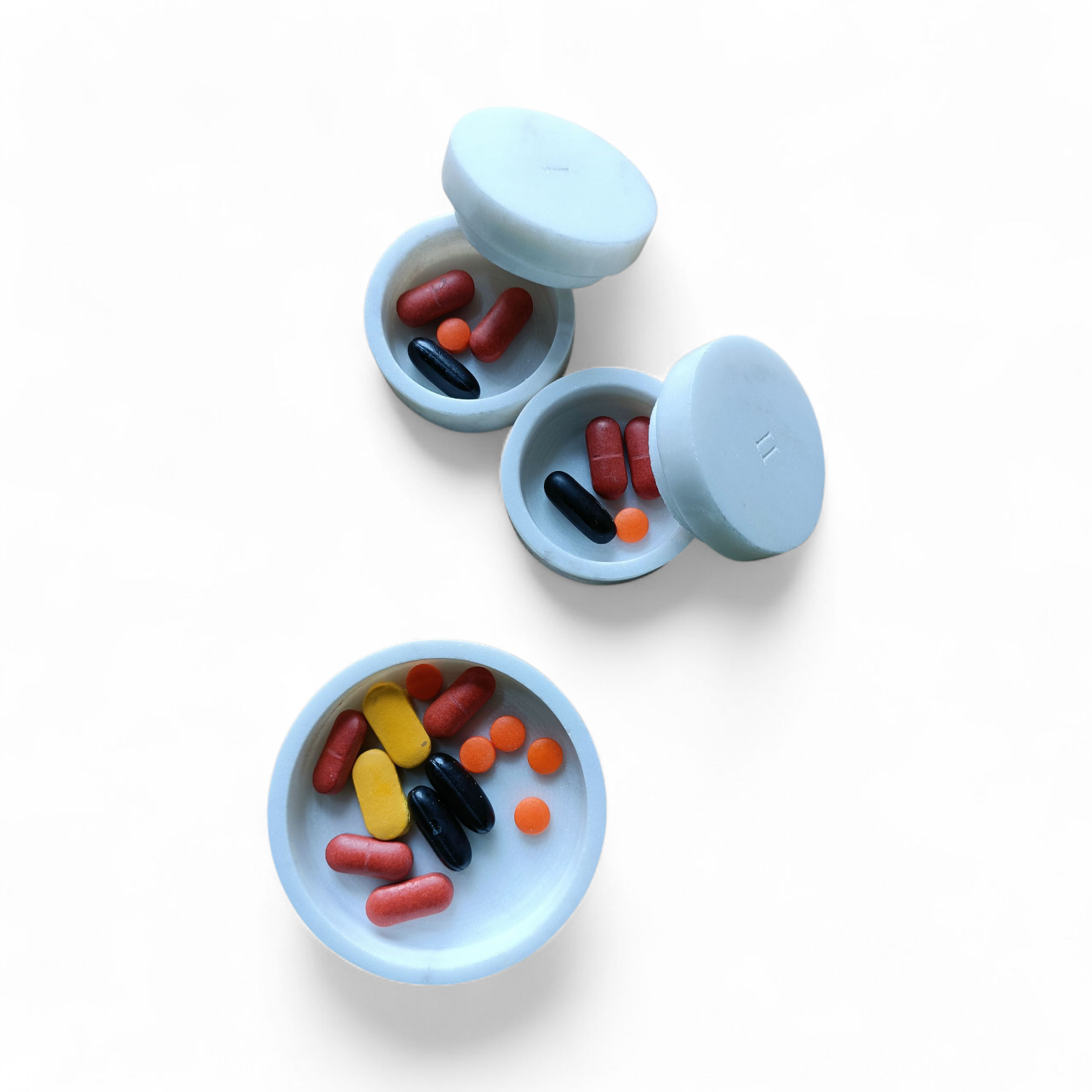 LIFELINE Marble Pill Organizer – 7 Day Off-White Luxury Box - Image 3