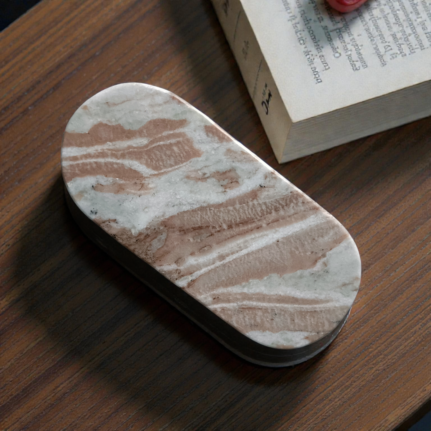 CAPSULE Marble Pill Box – natural veining Marble: Seven Day Luxury Organiser - Image 2