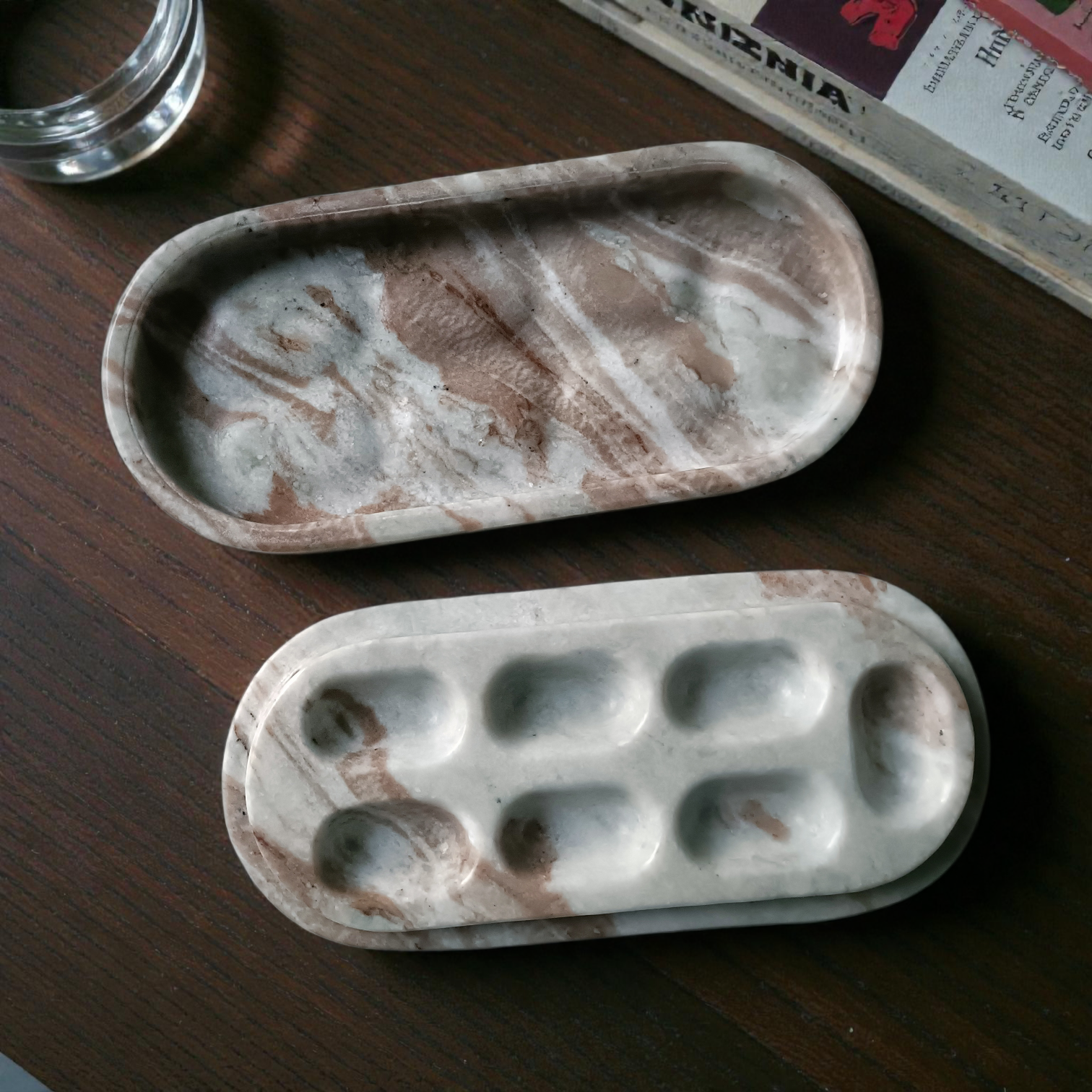 CAPSULE Marble Pill Box – natural veining Marble: Seven Day Luxury Organiser - Image 4