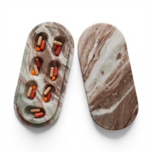 CAPSULE Marble Pill Box – natural veining Marble: Seven Day Luxury Organiser