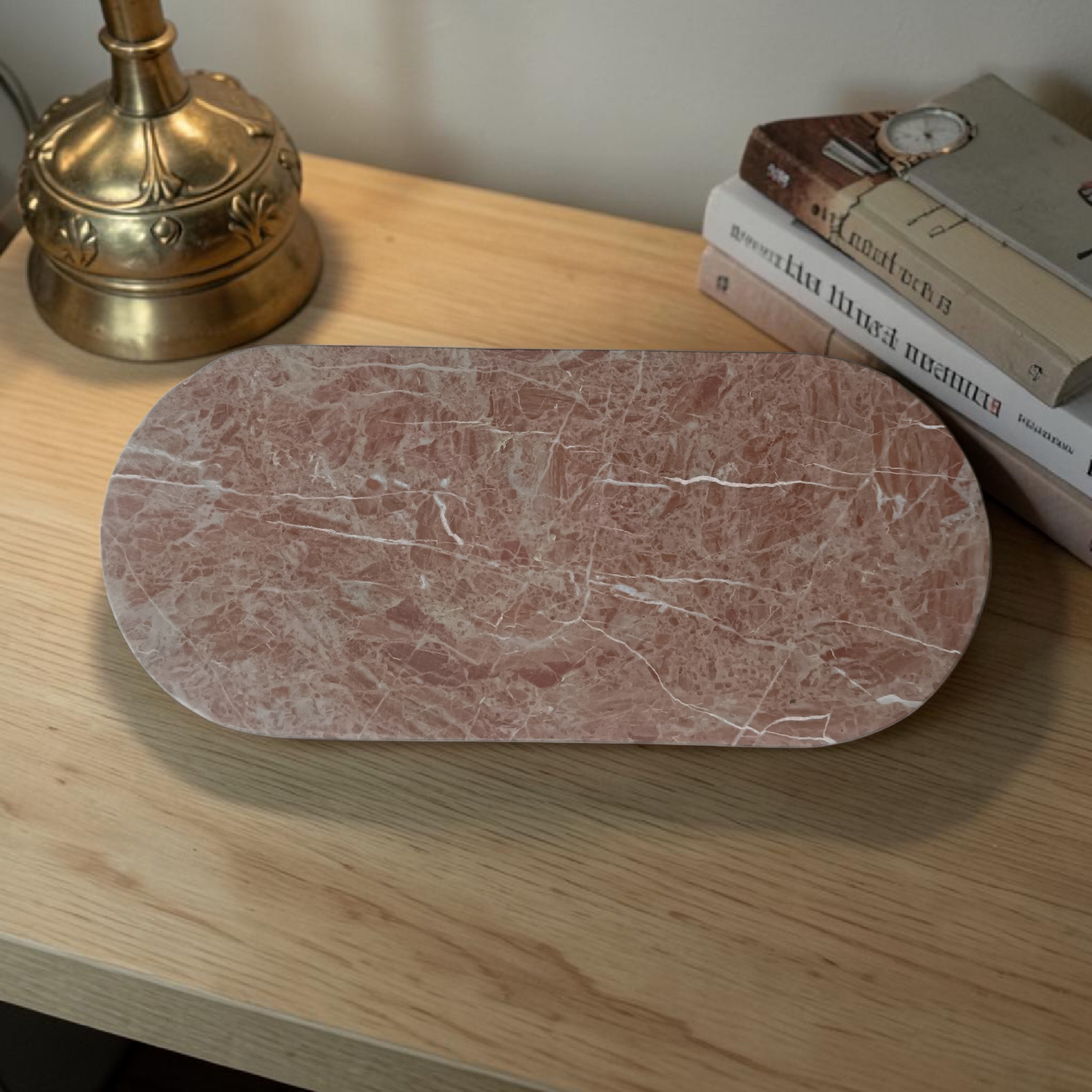 CAPSULE Marble Pill Box - Rust Pink Marble Pill Box with Plain Lid : Seven Day Organizer Veining Pill Box Seven Day Pill Organizer - Image 6