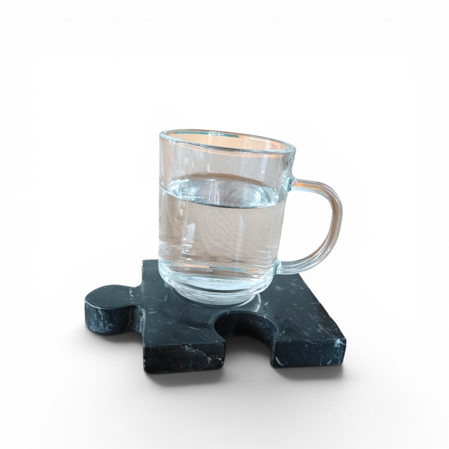 Handmade Black and White Marble Puzzle Coasters Drink Coasters - Set of 6 (4x4 Inch) - Image 7