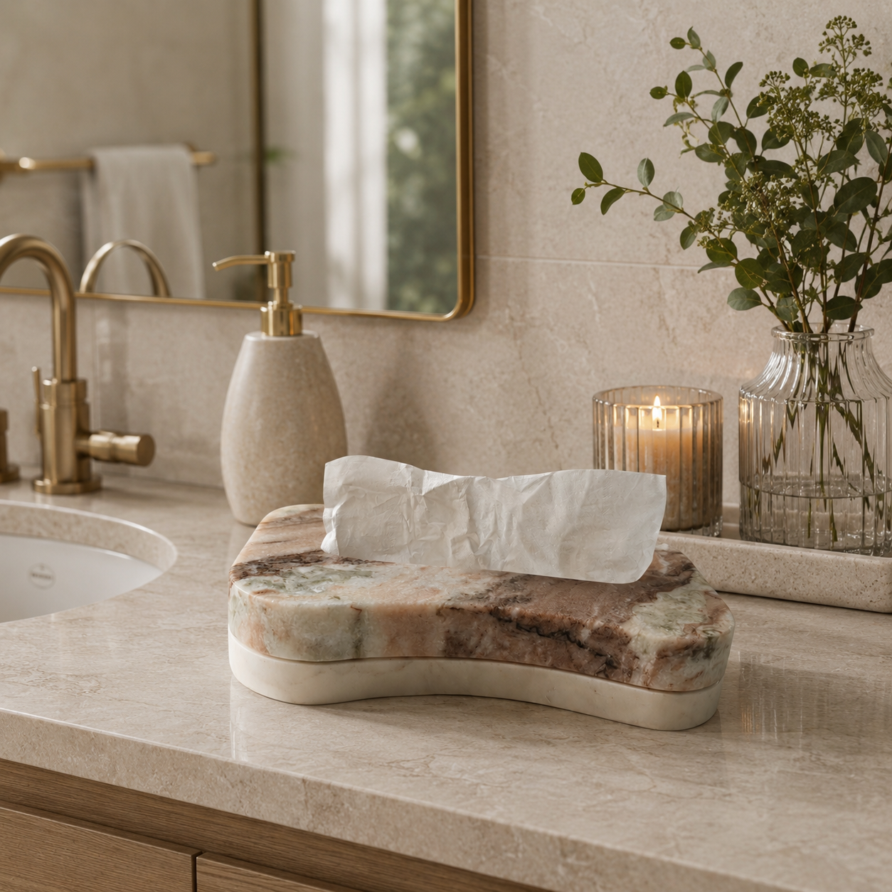 Luxury Marble Tissue Box Holder | Marble Tissue Holder | Bathroom Decor | Vanity Organizer | Housewarming Gift | Home Decor - Image 2
