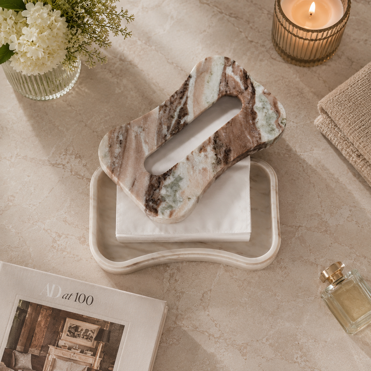 Luxury Marble Tissue Box Holder | Marble Tissue Holder | Bathroom Decor | Vanity Organizer | Housewarming Gift | Home Decor - Image 7