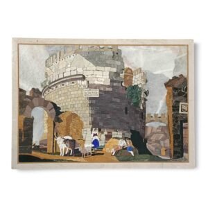 Classical Marble Inlay Painting – Handmade Stone Mosaic Wall Art