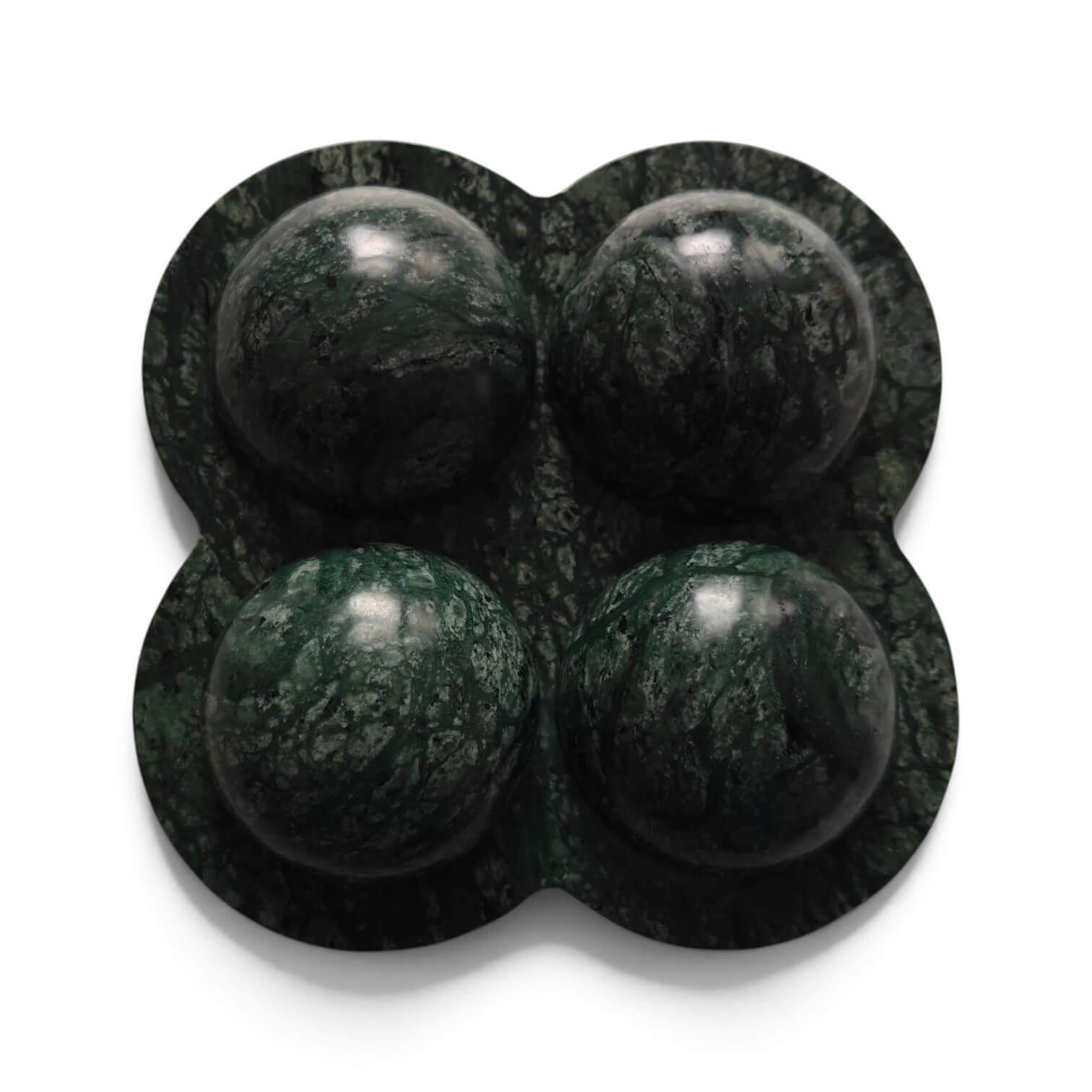CLover Green Marble Pill Box – 4-Compartment Medicine Organizer - Image 2