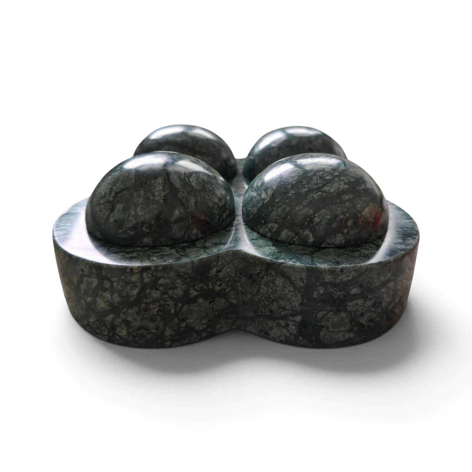 CLover Green Marble Pill Box – 4-Compartment Medicine Organizer - Image 3